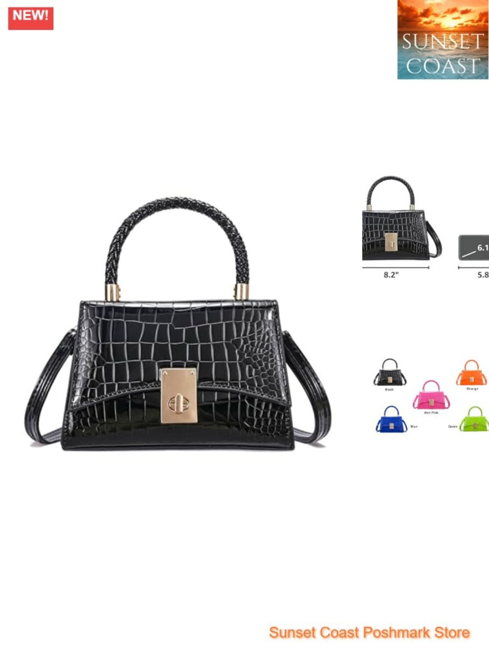 PU Leather Crossbody Satchel Mini Purse Handbag Shoulder Bag
